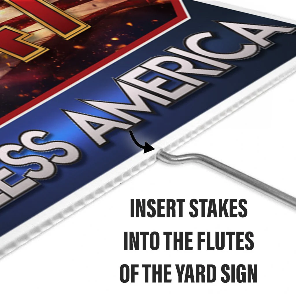 Trump 45-47 Yard Sign - 18x24 Inch Double-Sided Outdoor Sign with Stakes - Image 4