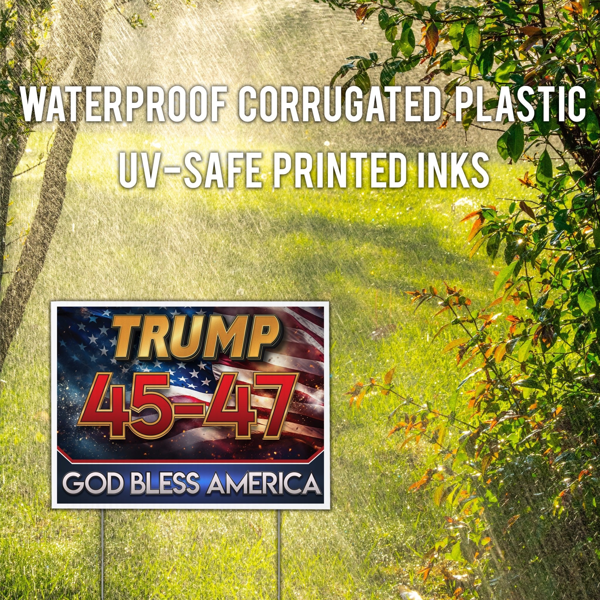 Trump 45-47 Yard Sign - 18x24 Inch Double-Sided Outdoor Sign with Stakes - Image 5