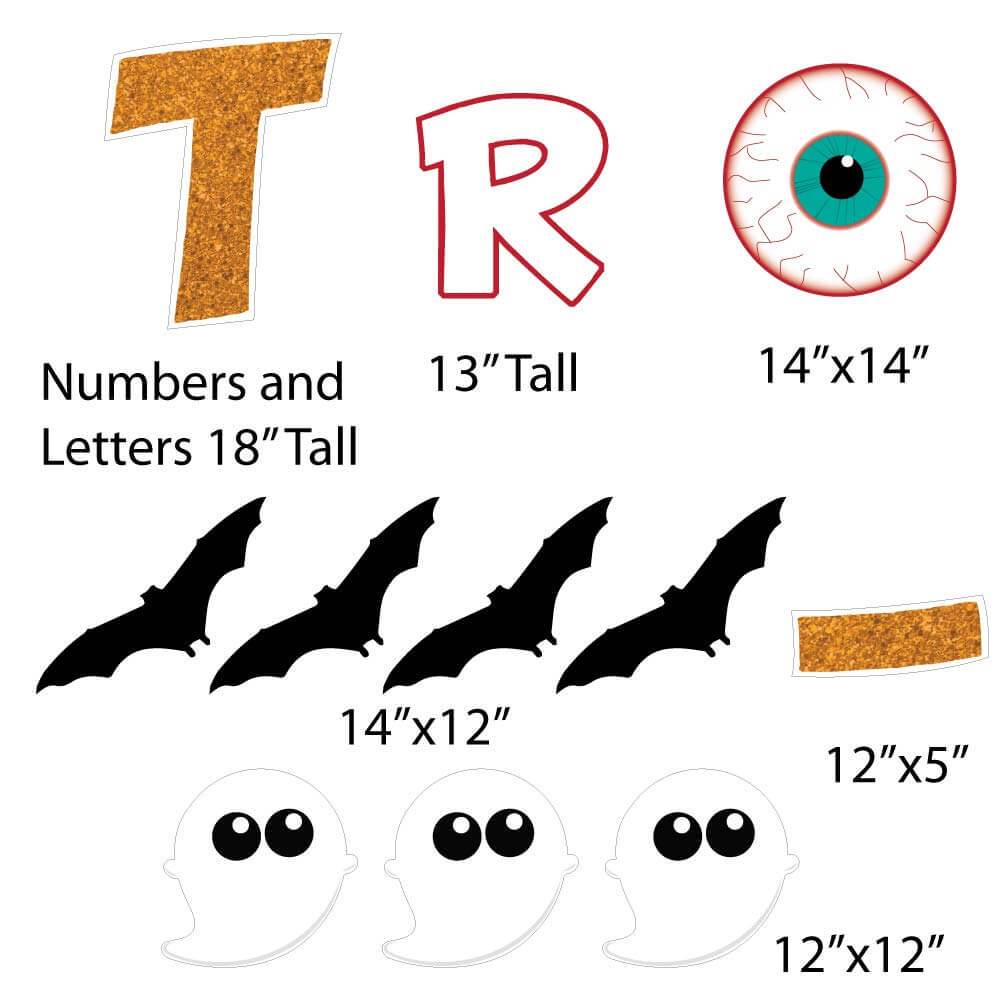Trunk or Treat Halloween Yard Decorations - 22 piece set - Image 3