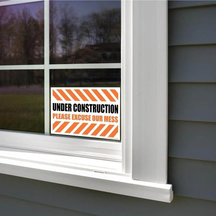 Under Construction Please Excuse our Mess Sign or Sticker - Image 3