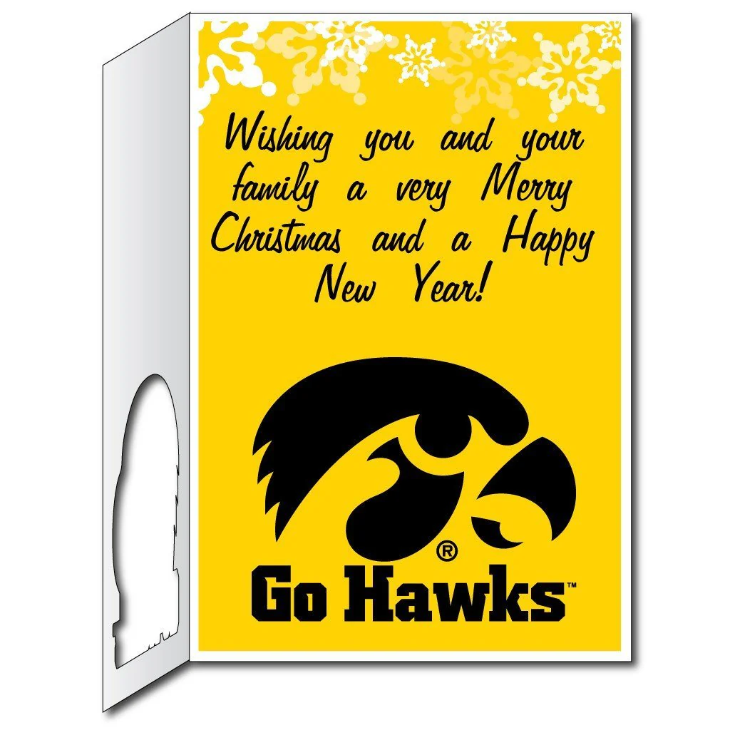 Iowa Hawkeyes 2'x3' Giant Holiday Greeting Card & Yard Sign - Image 4