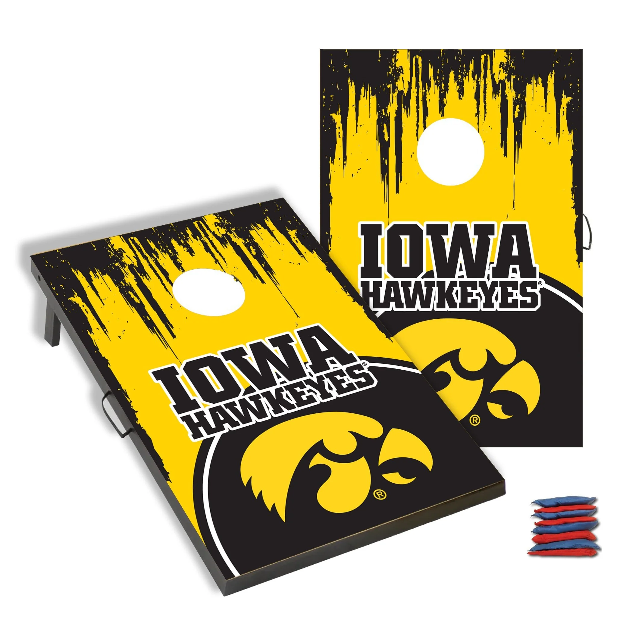 University of Iowa Hawkeyes Grunge Cornhole Bag Toss