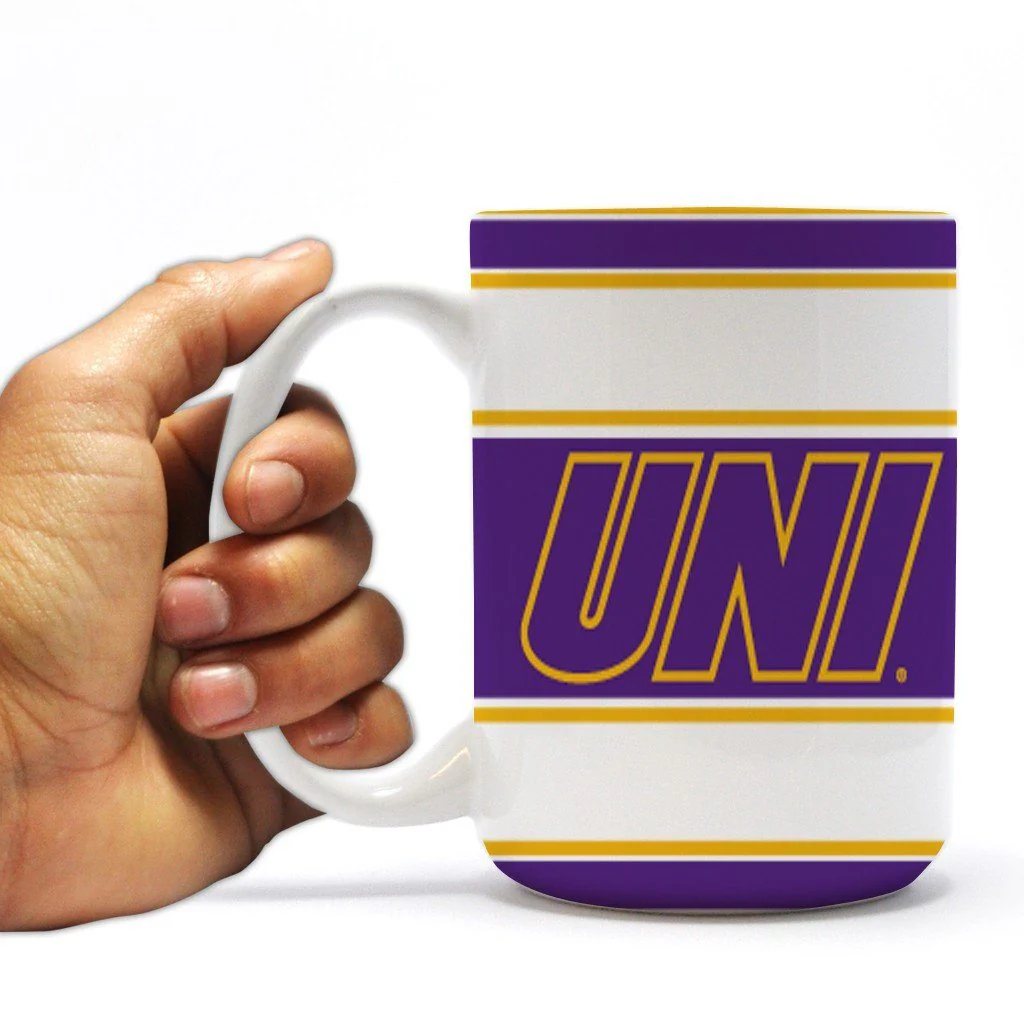 University of Northern Iowa 15oz Striped Coffee Mug