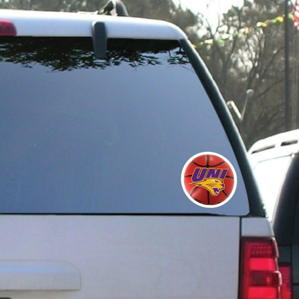 University of Northern Iowa Basketball Window Decal Set of 2