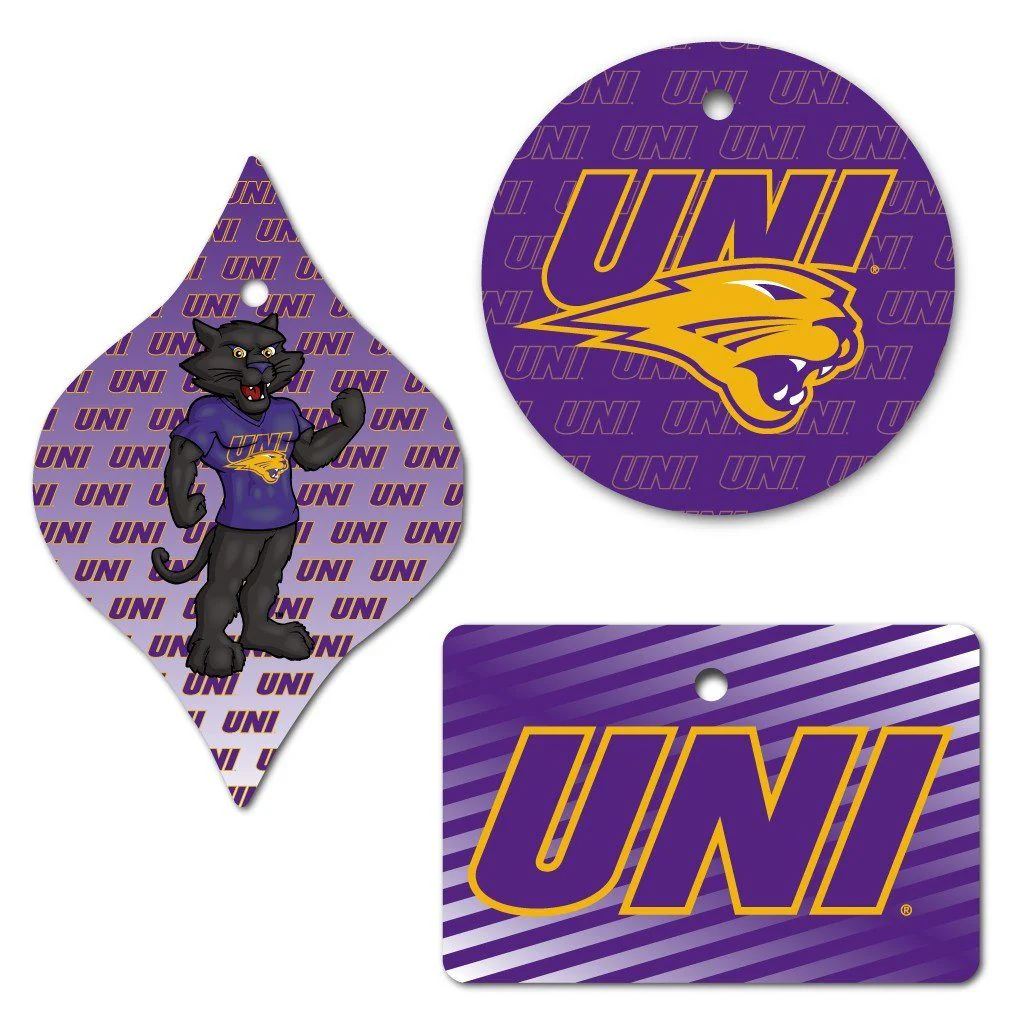 University of Northern Iowa Ornament Set of 3