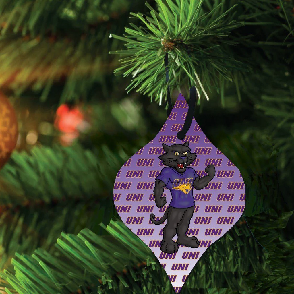 University of Northern Iowa Ornament Set of 3 Tapered Shapes