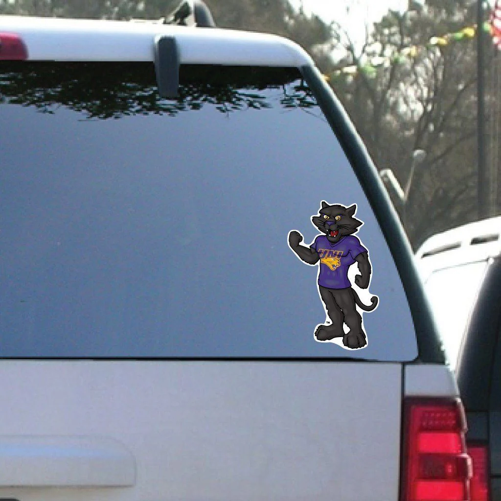 University of Northern Iowa TC Panther Window Decal Set of 2