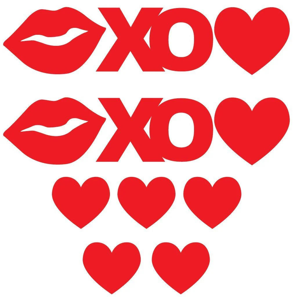Valentine's Hanging Hearts, Kisses, and XO's Decoration - Image 2