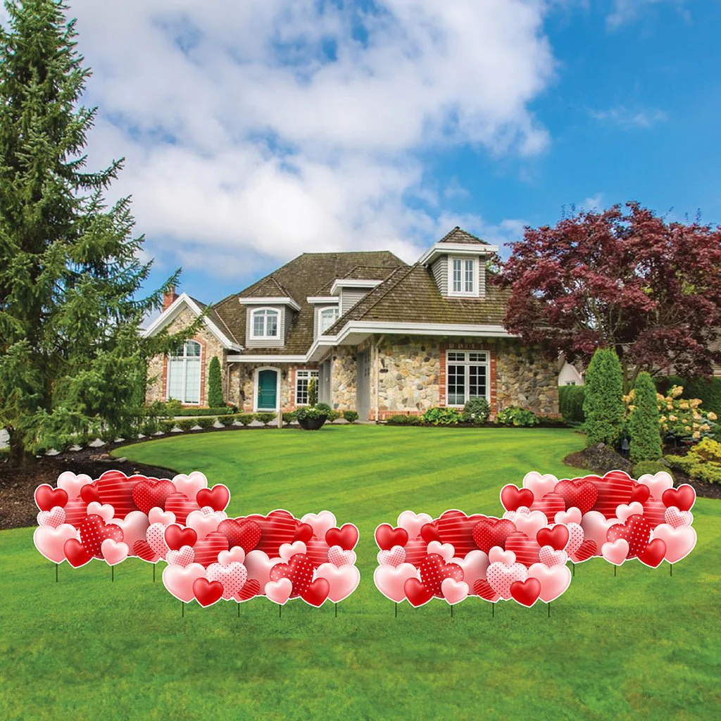 Valentines Yard Hearts EZ Filler | 47" | Set of 4