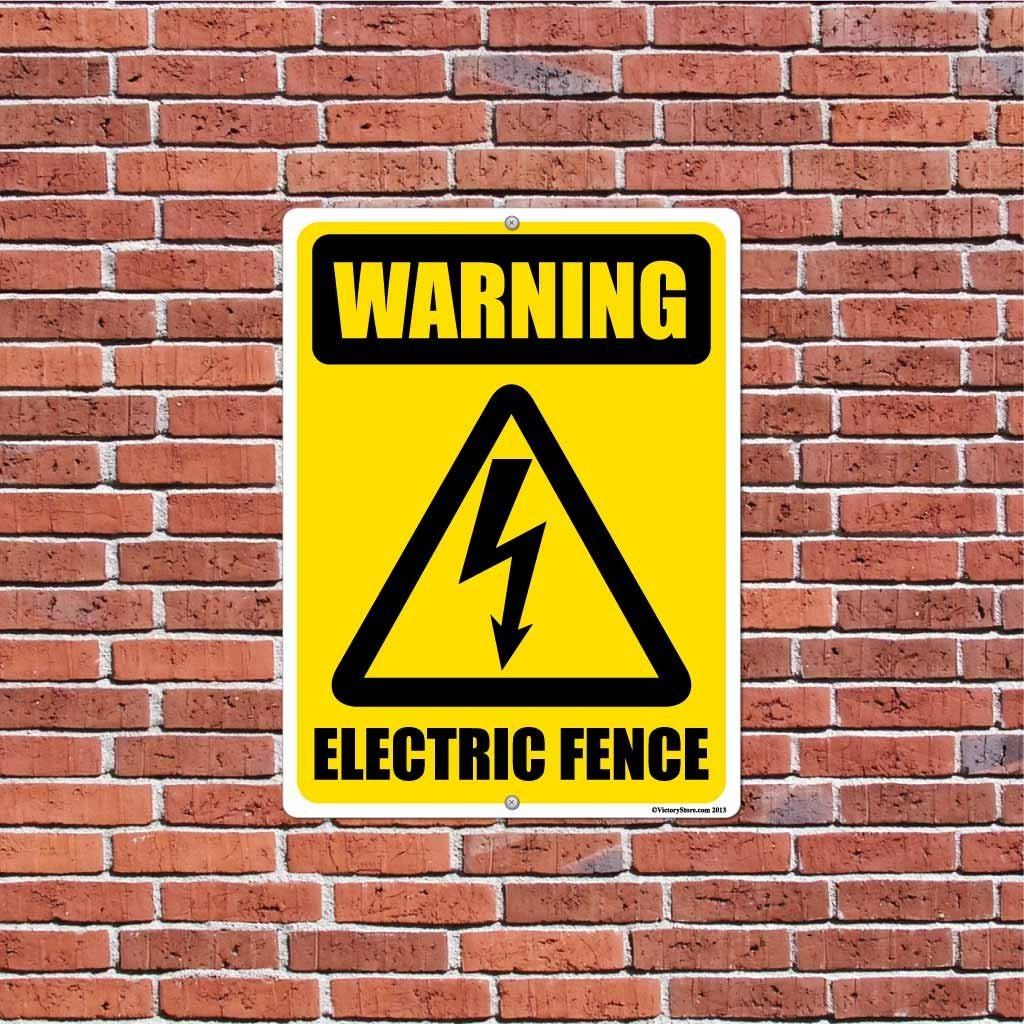 Warning Electric Fence Sign or Sticker