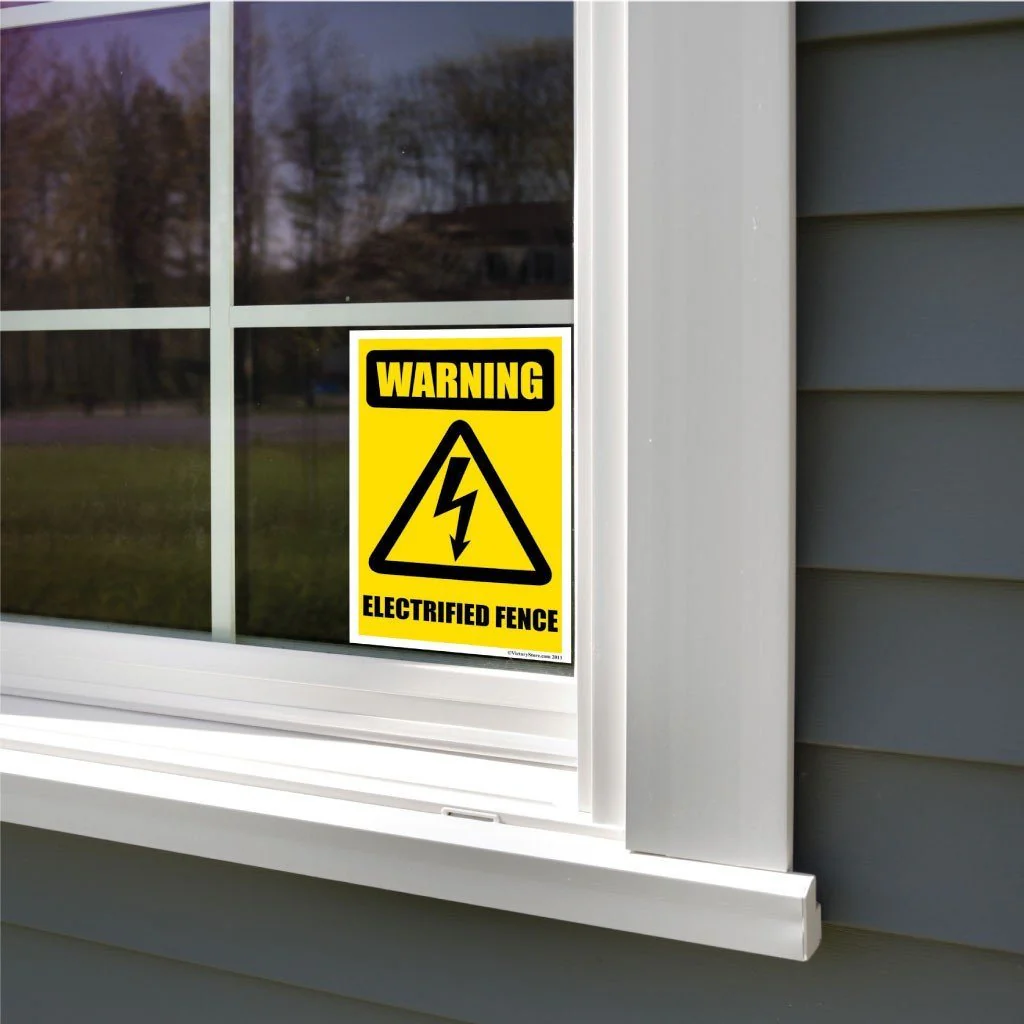 Warning Electric Fence Sign or Sticker - Image 7
