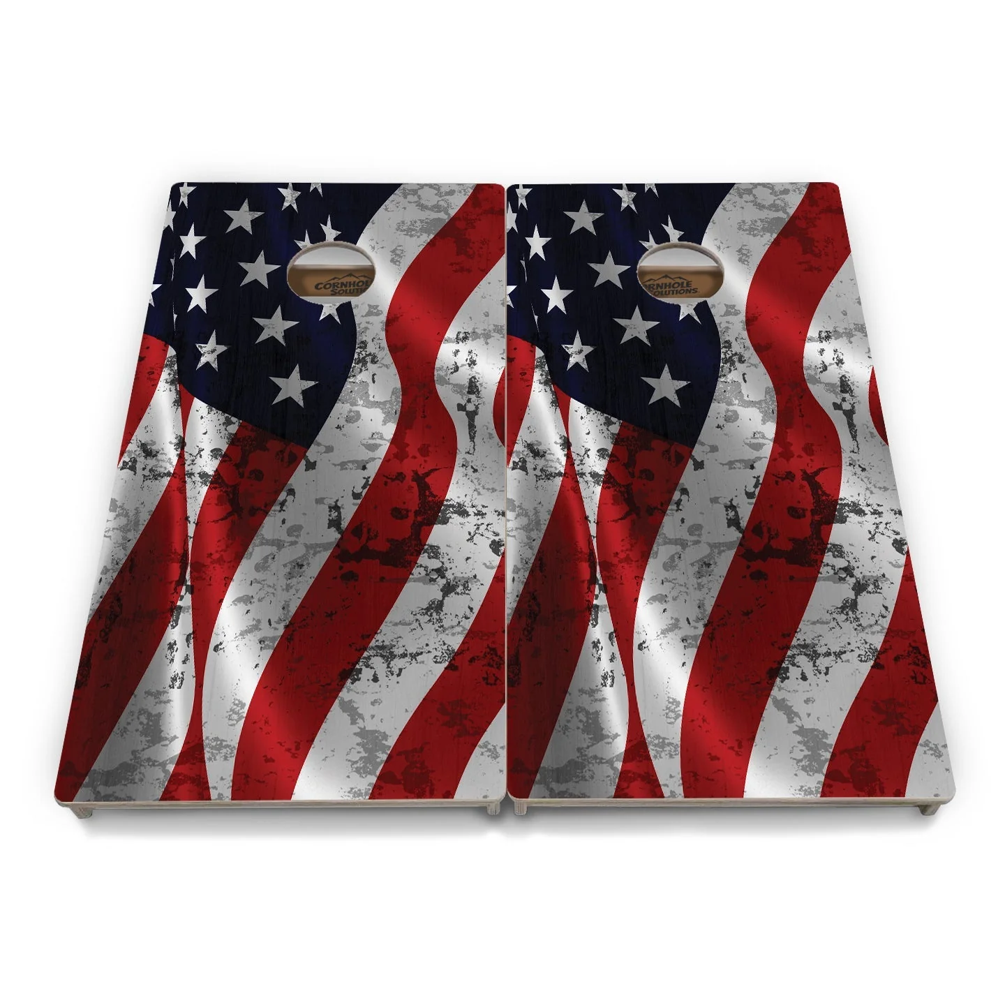 Wavy Distressed Flag Cornhole Boards - Professional Tournament Series - Image 4
