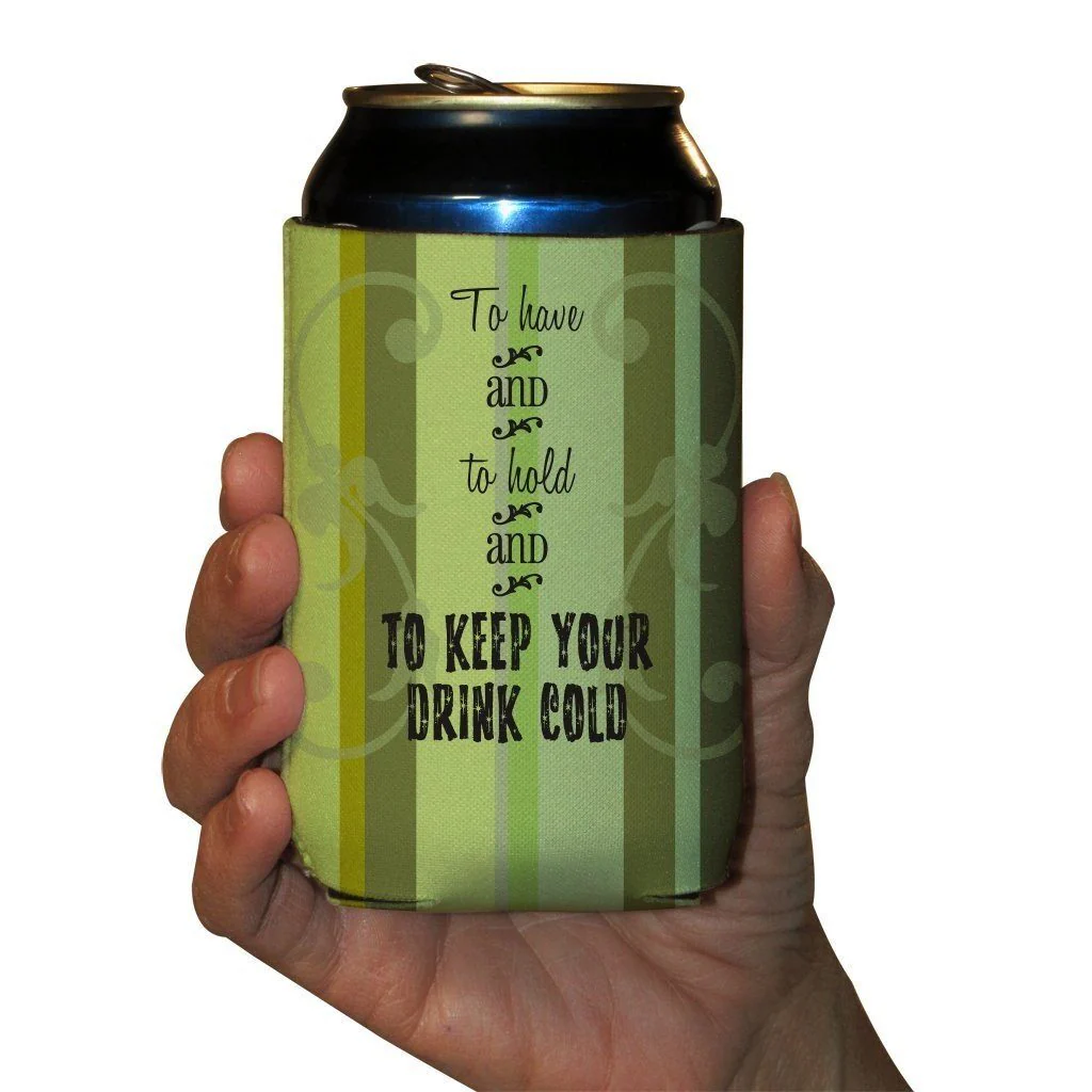Green To have and to Hold Wedding Can Coolers Set - Image 3
