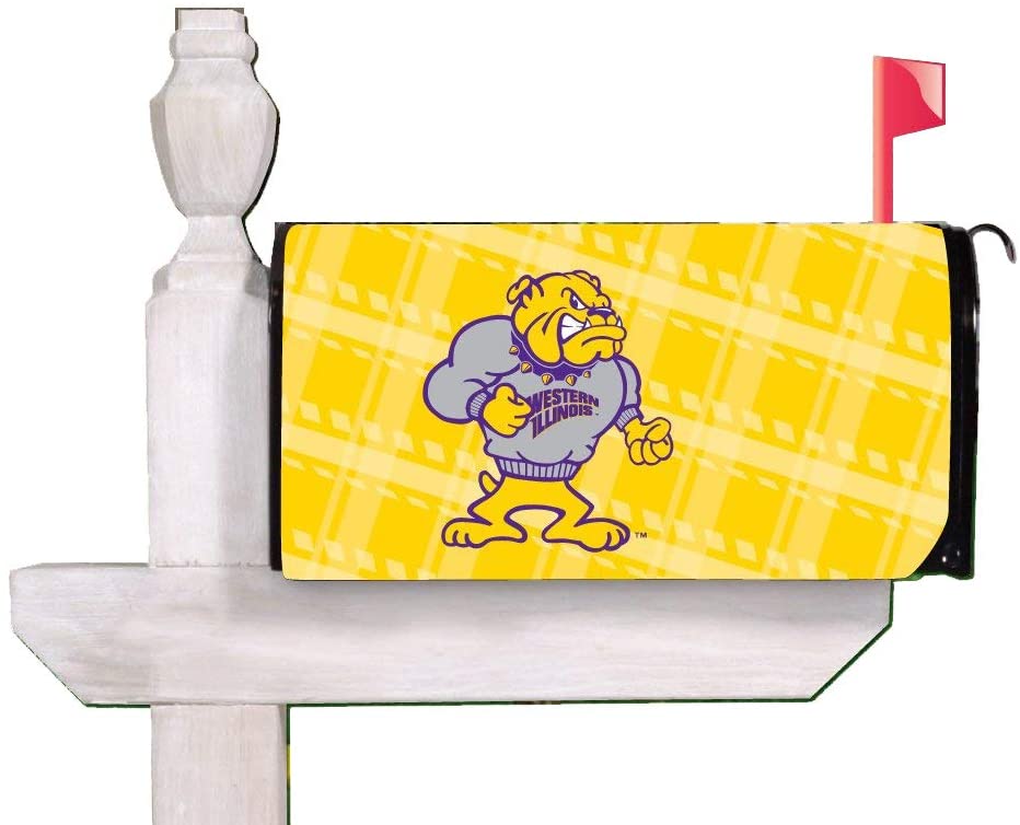 Western Illinois Plaid Magnetic Mailbox Cover - Image 2