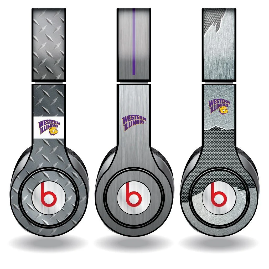 Western Illinois Metal Skins for Beats Solo HD Headphones | Set of 3