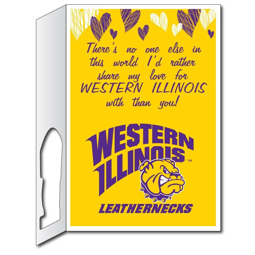 2'x3' Huge Western Illinois Valentine's Day Card & Yard Sign - Image 2