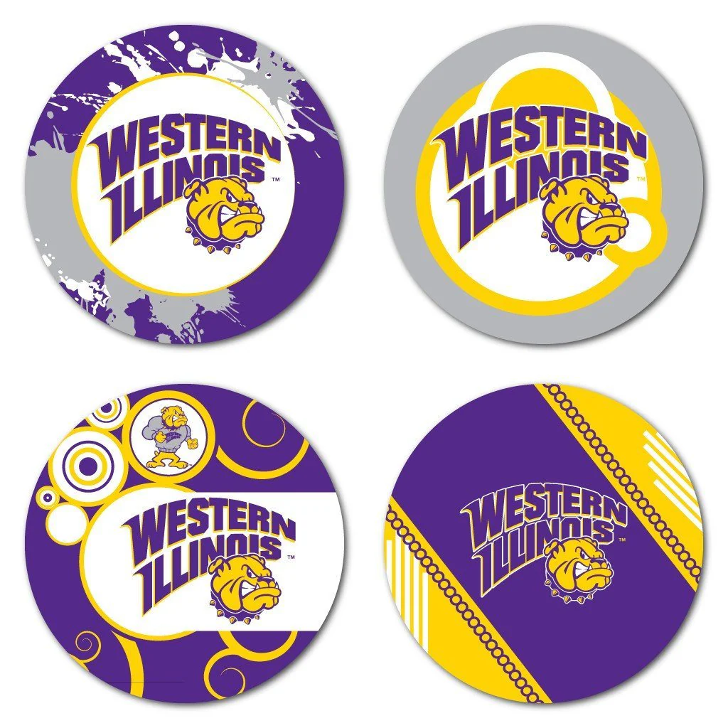 Western Illinois University Fun Designs Coaster Set of 4
