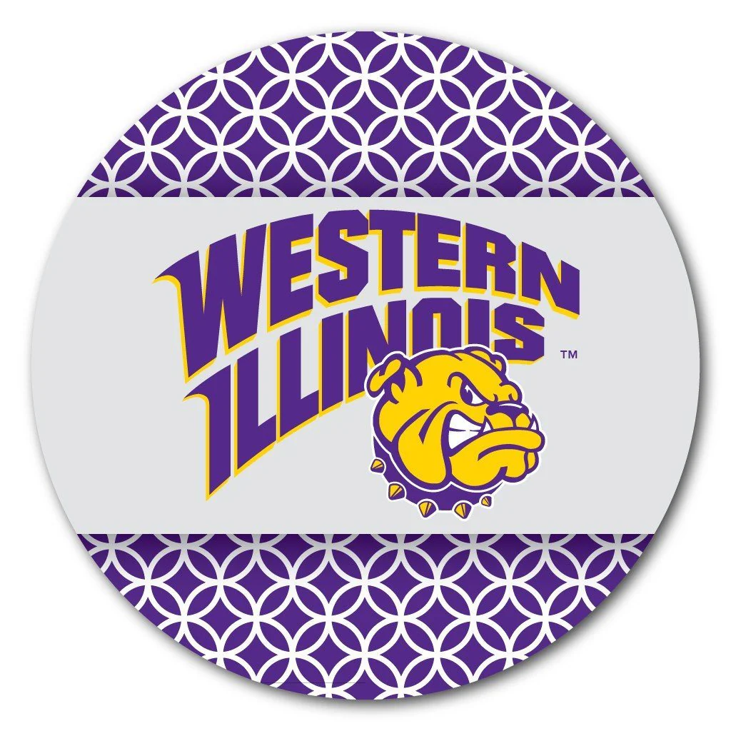 Western Illinois University Patterned Coaster Set of 4 - Image 2