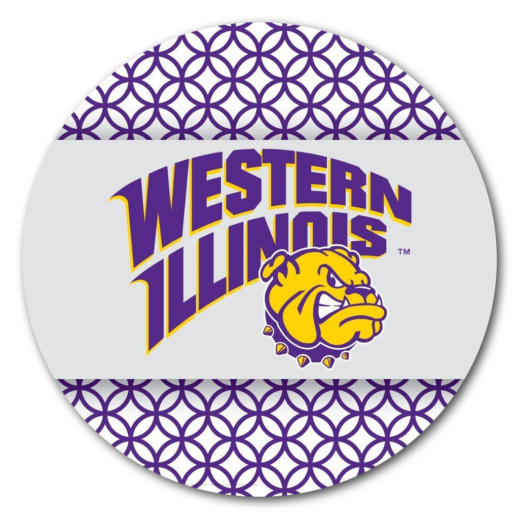 Western Illinois University Patterned Coaster Set of 4 - Image 3
