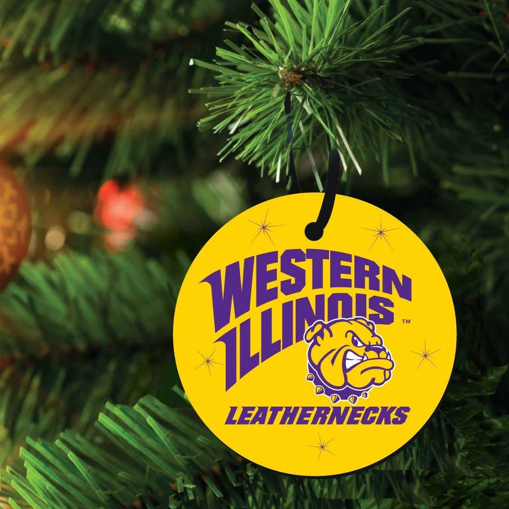 Western Illinois University Circle Shapes Ornament Set of 3