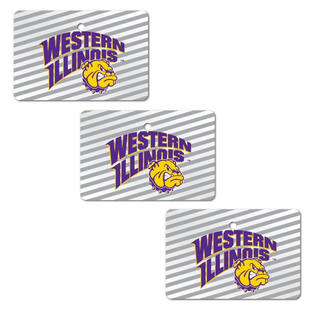 Western Illinois University Rectangle Ornament Set of 3 - Image 2