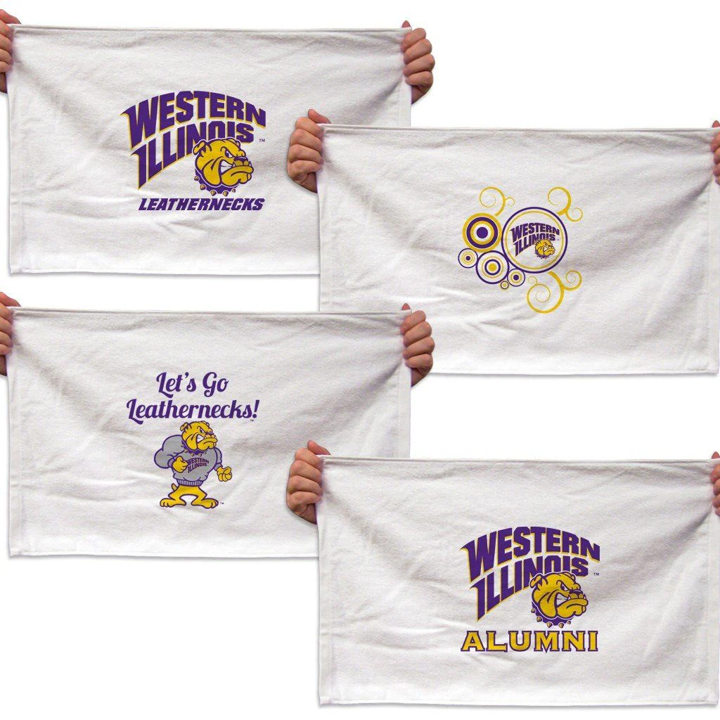 Western Illinois University Rally Towel Set of 4 Designs