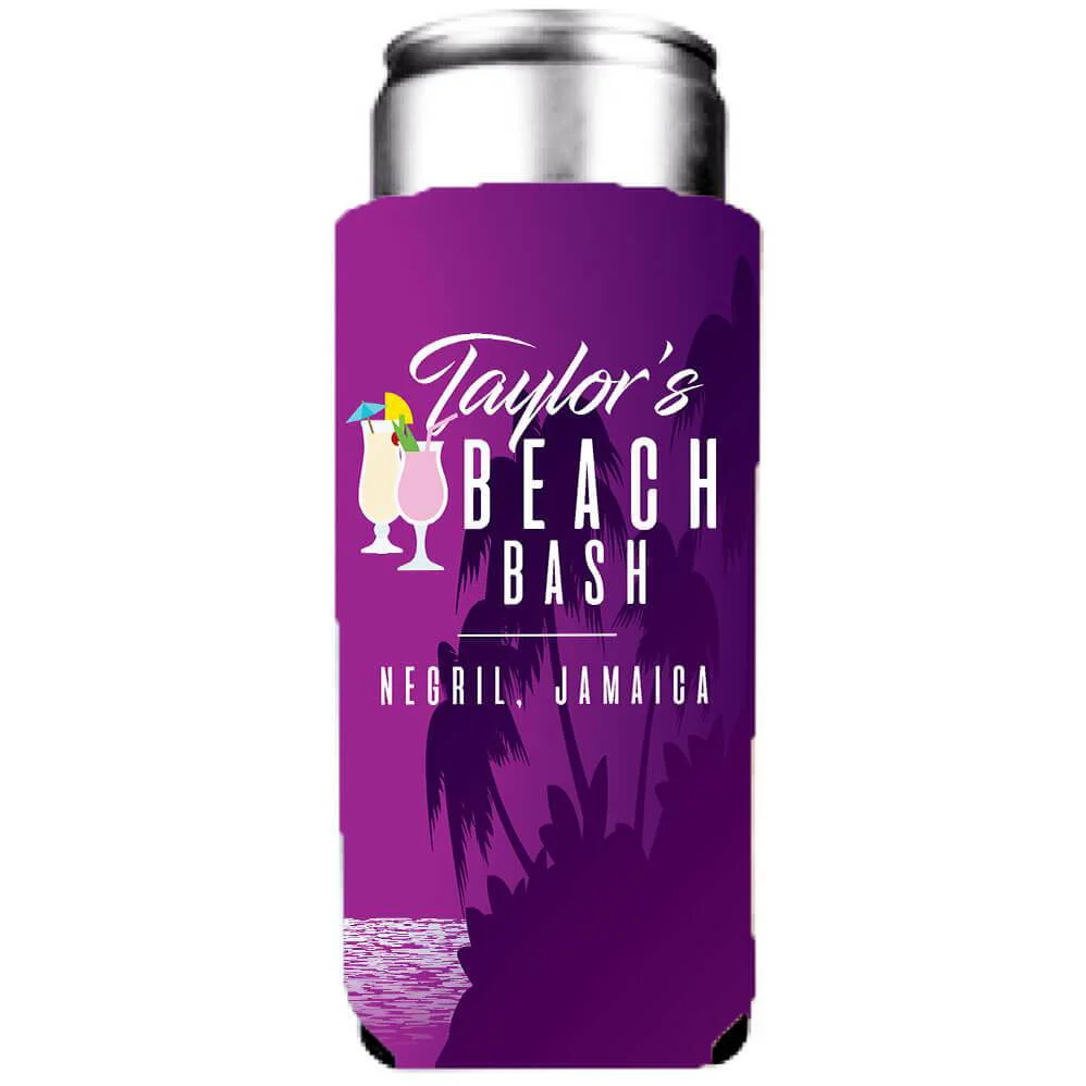 Where Are My Beaches Bachelorette Party Custom Can Cooler Set - Image 6