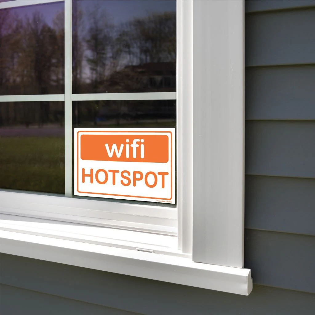Wifi Hotspot Sign or Sticker - #7