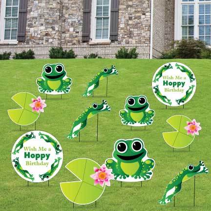 Wish Me A Hoppy Birthday Yard Cards 11 piece set