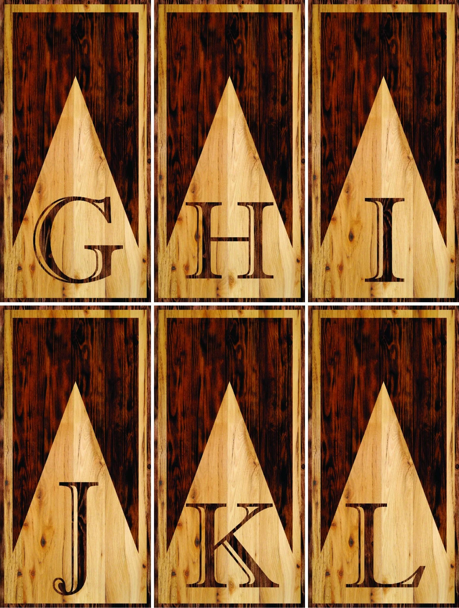 Wooden Triangle Letter Cornhole Boards - Professional Tournament Series - Image 7