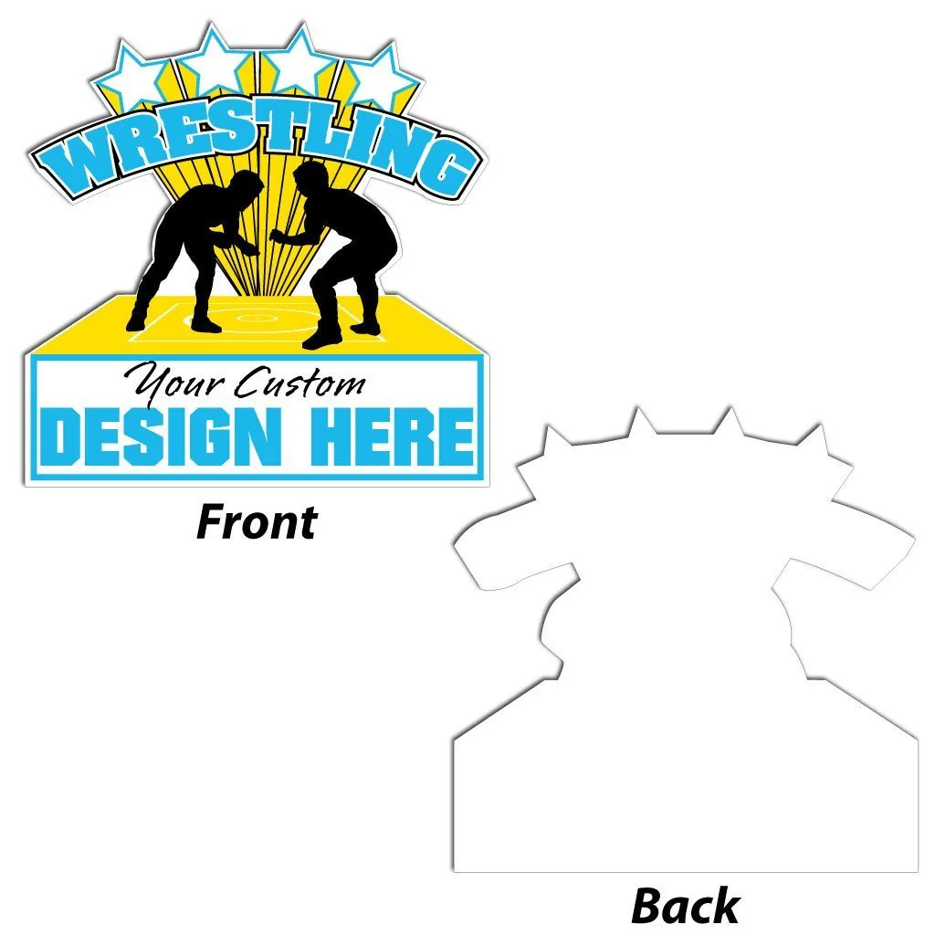 22x22" Wrestler Star Burst Shaped Yard Sign - Image 3
