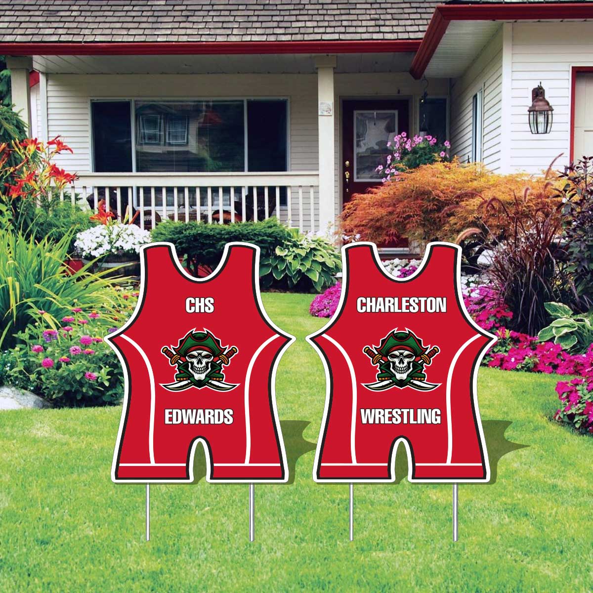 Wrestling Singlet Yard Sign One Sided - Image 3