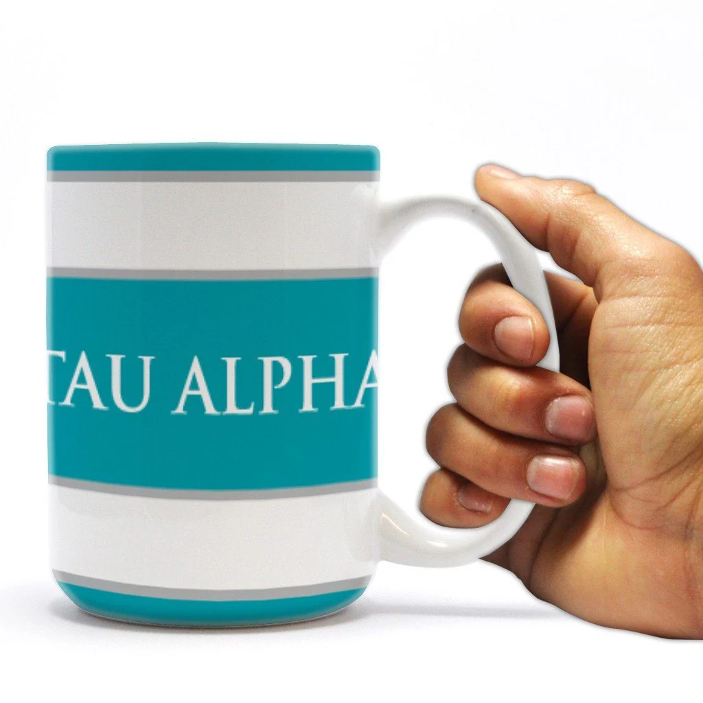Zeta Tau Alpha 15oz Coat of Arms with Stripes Coffee Mug - Image 2