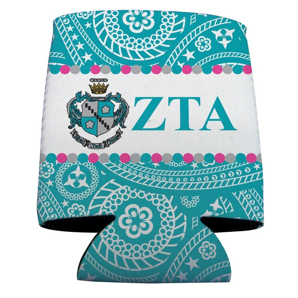 Zeta Tau Alpha Paisley Can Cooler Pack