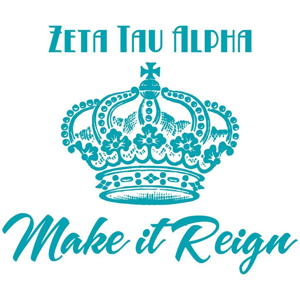 Zeta Tau Alpha Canvas Tote Bag - "Make it Reign" Design - Image 2