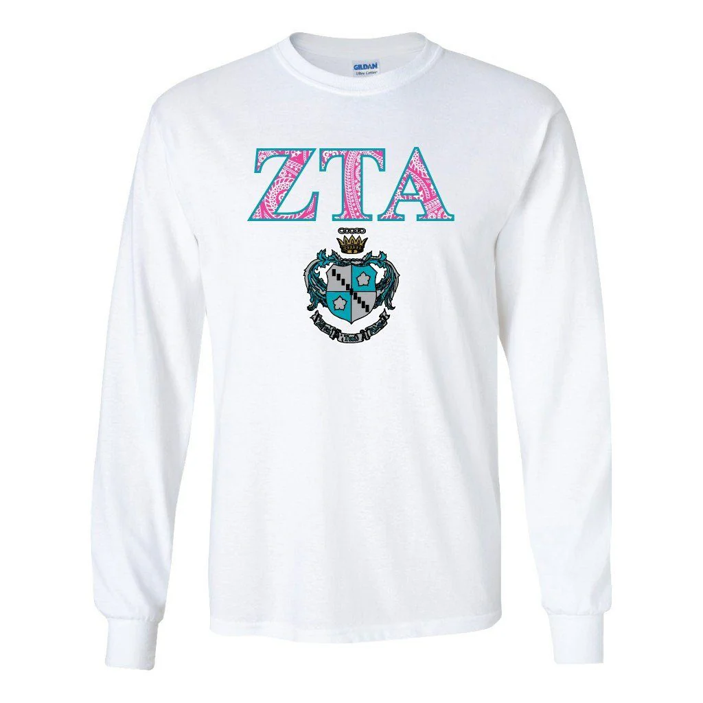 Zeta Tau Alpha Coat of Arms Long Sleeve T-shirt