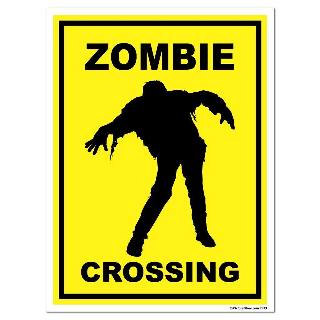 Zombie Crossing Sign or Sticker - Image 4