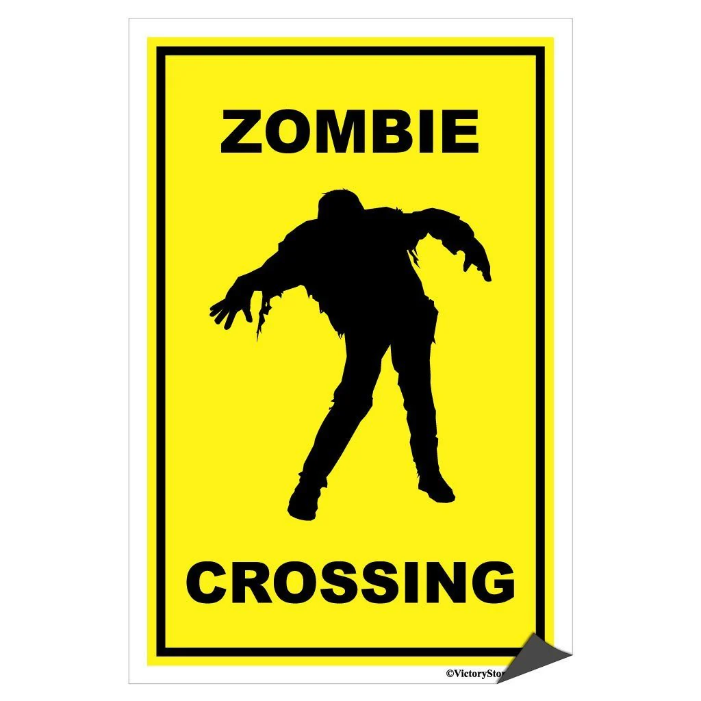 Zombie Crossing Sign or Sticker - Image 7